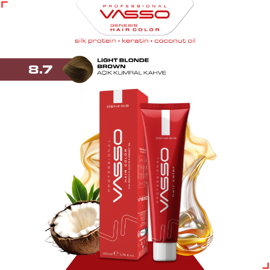 Picture of 8.7 Light Blonde Brown | Genesis Hair Color 100ml