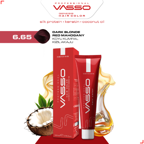 Picture of 6.65 Dark Blonde Red Mahogany | Genesis Hair Color 100ml