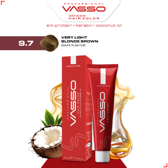 Picture of 9.7 Very Light Blonde Brown | Genesis Hair Color 100ml