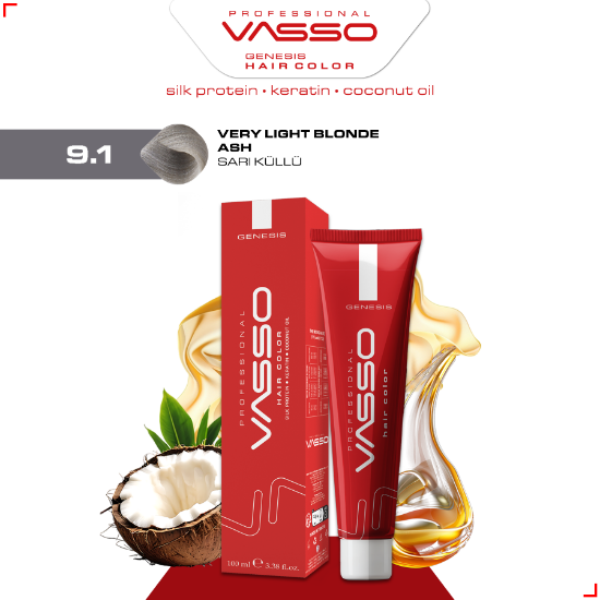 Picture of 9.1 Very Light Blonde Ash | Genesis Hair Color 100ml