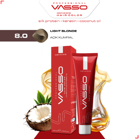 Picture of 8.0 Light Blonde | Genesis Hair Color 100ml