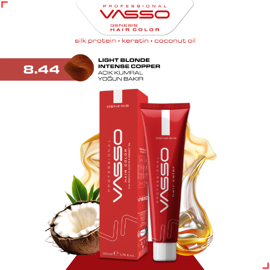 Picture of 8.44 Light Blonde Intense Copper | Genesis Hair Color 100ml